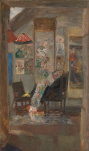 Skelet tarkastelee kiinalaistyylisiä esineitä tekijältä James Ensor