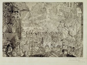 Kristuksen tulo Brysseliin tekijältä James Ensor