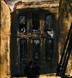 Katunäkymä, n. 1910 (guassi paperille)