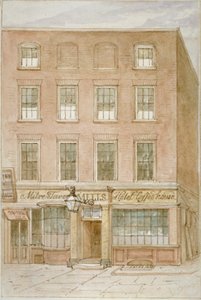Mitre Tavern, kahvila ja hotelli Mitre Courtissa, Fleet Street, Lontoon kaupunki, 1850