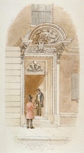 Näkymä Mincing Lane nro 4:n ovesta, Lontoon kaupunki, 1840