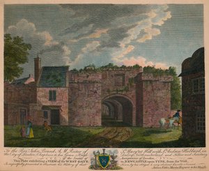 "Näkymä West Gatelle Newcastle upon Tyne, lännestä", n. 1780, 1905.