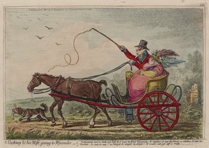 Cockney ja hänen vaimonsa lähdössä Wycombeen tekijältä James Gillray