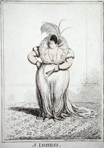 A Lyoness, Hannah Humphreyn vuonna 1801 julkaisema (etsaus akvatintalla) tekijältä James Gillray