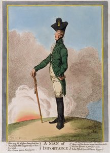 A Man of Importance, julkaissut Hannah Humphrey vuonna 1799 (käsinvärinen etsaus)