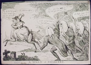 A Ward of Chancery, julkaisija S.W. Fores (etsaus) tekijältä James Gillray