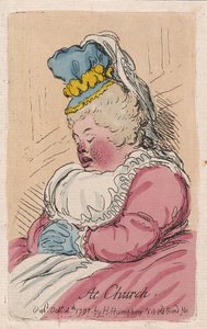 Kirkossa, pubissa. 1791 (käsinvärinen kaiverrus)