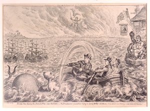 Englantilaiset hinaajat hinaamassa Tanskan laivastoa satamaan, 1807