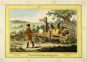 Cockney Sportsmen merkintäpeli tekijältä James Gillray