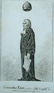 Neuvonantaja Who - i.s. little i yourself i, julkaissut J. Wright vuonna 1798 (etsaus) tekijältä James Gillray