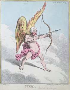 Cupid, julkaissut Hannah Humphrey vuonna 1799 (käsinvärinen etsaus)
