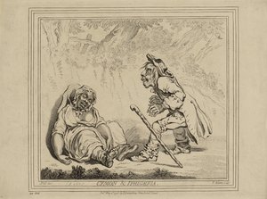 Cymon ja Iphigenia, julkaistu 2. toukokuuta tekijältä James Gillray