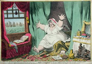 Dido in Despair, julkaisija Hannah Humphrey, 1801 (käsinvärinen kaiverrus)
