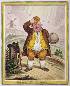 Dreadful-Hot Weather, julkaissut Hannah Humphrey vuonna 1808 (käsinvärinen etsaus)