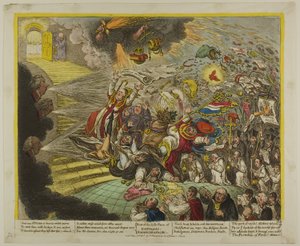 Katolisen vapautuksen irlantilaisen farssin loppu tekijältä James Gillray