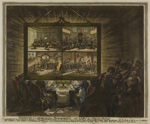 Demokraattisen avoimuuden näyttely ja sen vaikutus isänmaallisiin tunteisiin tekijältä James Gillray