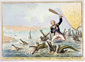 Extirpation of the Plagues of Egypt, julkaisija Hannah Humphrey vuonna 1798 (etsaus ja kaiverrus wc:llä paperille)