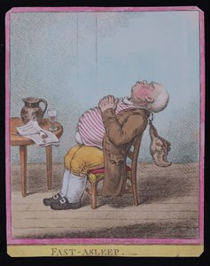 Fast Sleep, julkaissut Hannah Humphrey vuonna 1806 (käsinvärinen etsaus) (katso myös 189789)