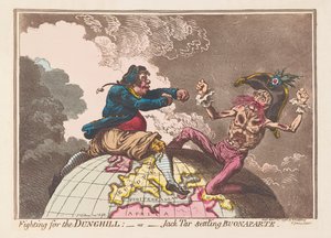 Taistelevat Dunghillin tai Jack Tarin asettumisesta Buonaparte, pubi. 1798 (käsinvärinen kaiverrus)