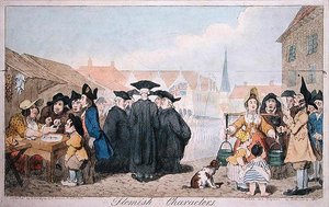 Flanderin hahmot, julkaissut G. Humphrey vuonna 1793 (käsinvärinen kaiverrus) tekijältä James Gillray