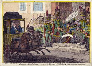 SAKSAN KILPAILU – TAI PIENEN LUUN VAIHE. 1803 (kaiverrus) tekijältä James Gillray