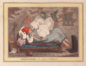 German Luxury tai Repos a LAllemande, pubi. 1800 (käsinvärinen kaiverrus)