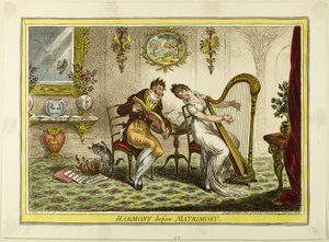 Harmonia ennen avioliittoa tekijältä James Gillray