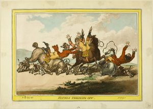 Koirien heittäminen tekijältä James Gillray