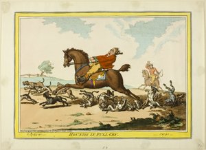 Koirat täydessä huudossa tekijältä James Gillray
