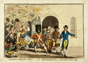 Rehellisyys Eläkkeelle siirtyminen virasta tekijältä James Gillray