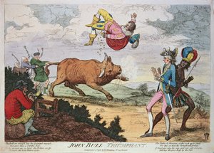 John Bull Triumphant, julkaissut William Humphrey, 4. tammikuuta 1780 (värillinen litografia)