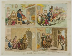 John Bullsin edistyminen tekijältä James Gillray