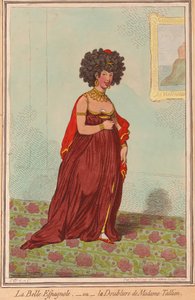 La Belle Espagnole tai Madame Tallienin kaksoisolento, julkaisu 1796 (käsin väritetty kaiverrus).