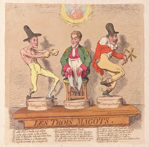 Les Trois Magots, pub. 1791 (käsinvärinen kaiverrus)