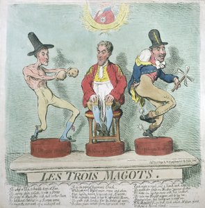Les Trois Magots, Hannah Humphreyn vuonna 1791 julkaisema (käsinvärinen etsaus)