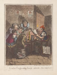 London Corresponding Society, alarmd, vide. Guilty Consciences, pub. 1796 (käsin väritetty kaiverrus).