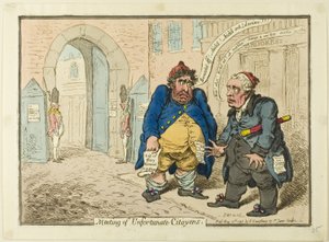 Epäonnisen Citoyenin kokous tekijältä James Gillray