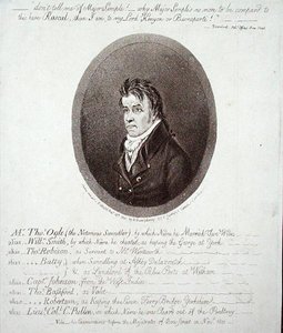 Mr Thomas Ogle, julkaissut Hannah Humphrey vuonna 1801 (etsaus) tekijältä James Gillray