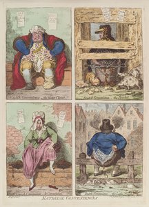 Kansalliset mukavuudet, 1769 tekijältä James Gillray