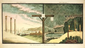 Old England, New France, The Contrast, julkaisija Hannah Humphrey, 1796