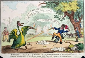 Patriotit päättävät kunniapisteestä! tai tarkka esitys Rencontresta, joka tapahtui Coombe Woodissa 2. toukokuuta 1807 Little Paul the Taylorin ja Sir Francis Goosen välillä, julkaisija Hannah