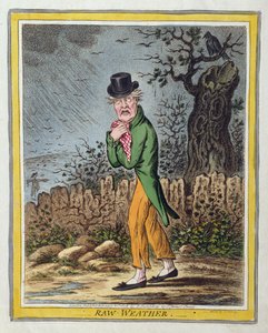 Raw Weather, julkaissut Hannah Humphrey vuonna 1808 (käsinvärinen etsaus)