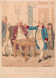 Sampsonin voittanut filistealainen, pub. 1782 (käsin väritetty kaiverrus)