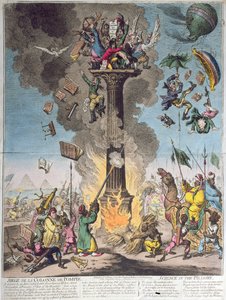 Siege de la Colonne de Pompee, eli Tiede pyörteissä, julkaissut H. Humphrey vuonna 1799 (etsaus, kaiverrus ja wc)