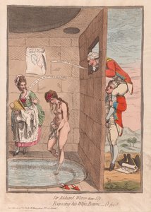 Sir Richard Worse-than-Sly, paljastaa vaimonsa pohjalle - O fye!, pubi. 1782 (käsinvärinen kaiverrus)