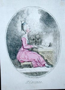 St. Cecilia, julkaissut Hannah Humphrey vuonna 1782 (käsinvärinen etsaus) tekijältä James Gillray