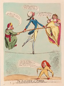 The Balance of Power tai The Posterity of the Immortal Chatham, muuttuu Posture Master, pub. 1791 (käsinvärinen kaiverrus)