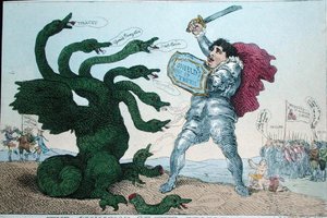 The Champion of the People, julkaisija William Humphrey (käsinvärinen etsaus) tekijältä James Gillray