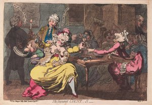 Loukkaantunut kreivi,,,S, pub. 1786 (käsinvärinen kaiverrus)