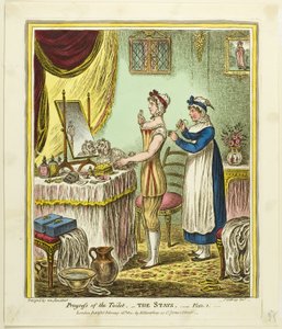 The Stays, levy yksi sarjasta Progress of the Toilet (WC:n edistyminen) tekijältä James Gillray